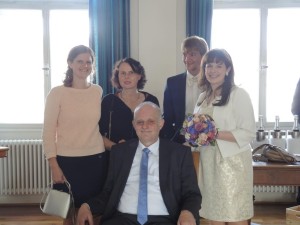 Familie Minges und der frischgebackene Schwiegersohn